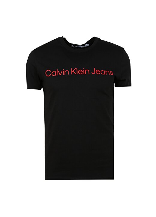 Calvin Klein Jeans Bisiklet Yaka Baskılı Siyah Erkek T-Shirt J30J3225520GM 1
