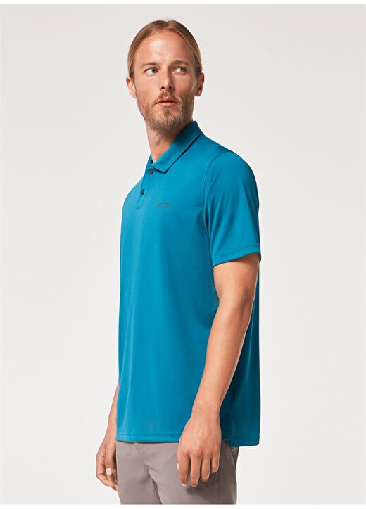 Oakley Mavi Erkek Polo Yaka Baskılı Polo T-Shirt OAKLEY OAKLEY ICON TN PROTECT RC 3