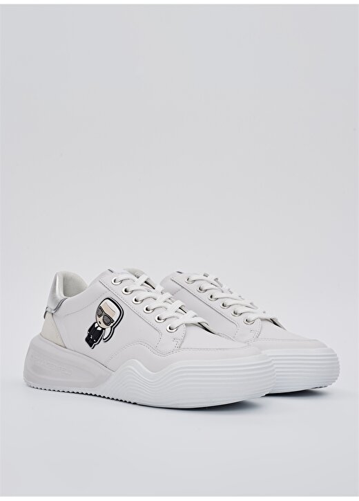 KARL LAGERFELD Beyaz Kadın Deri Sneaker KL62830 2
