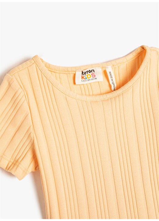 Koton Düz Pembe Kız Çocuk T-Shirt 3SKG10271AK 3