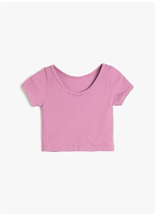 Koton Düz Pembe Kız Çocuk T-Shirt 3SKG10381AK 1