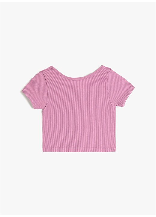 Koton Düz Pembe Kız Çocuk T-Shirt 3SKG10381AK 2