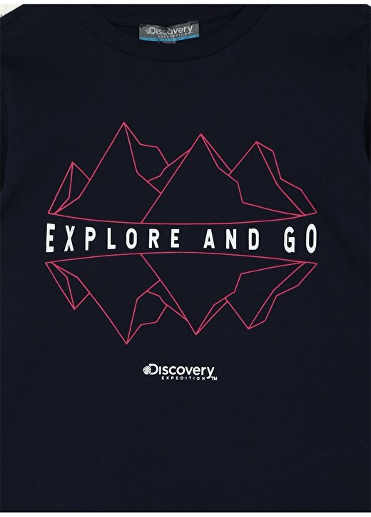 Discovery Expedition Baskılı Lacivert Kız Çocuk T-Shirt D3WG-TST2 3