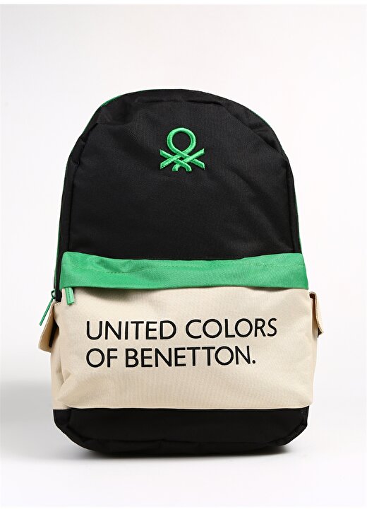 Benetton Siyah - Yeşil Erkek Çocuk Sırt Çantası BENETTON 3700 1