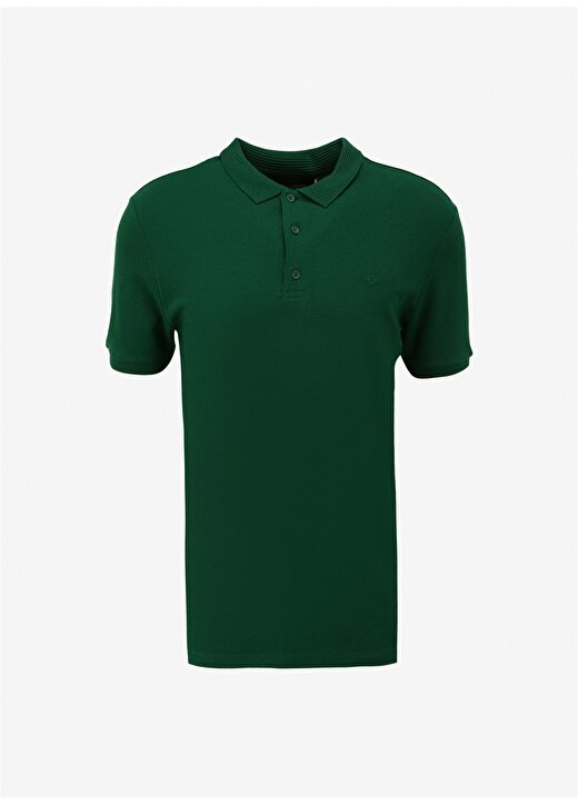 Back And Bond Polo Yaka Düz Koyu Yeşil Erkek T-Shirt B32S10015 1