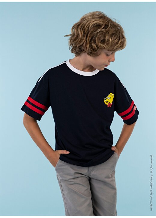 Haribo Baskılı Lacivert Erkek Çocuk T-Shirt HRBTXT003 1