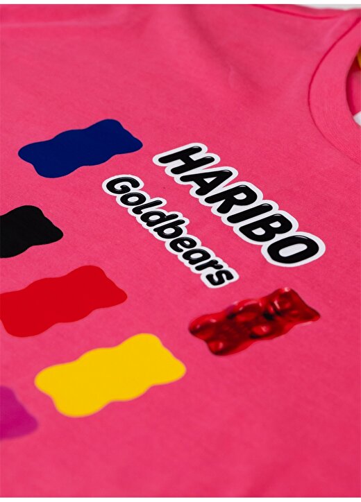 Haribo Baskılı Fuşya Kız Çocuk T-Shirt HRBTXT008 2