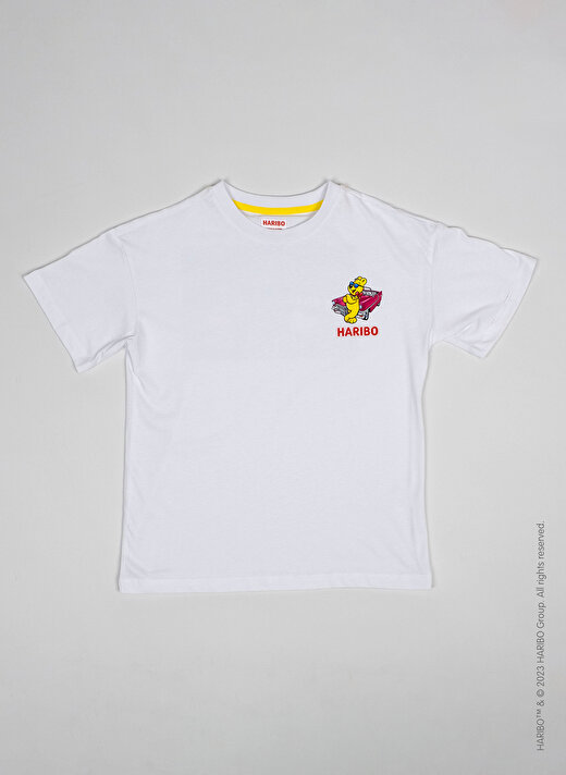 Haribo Baskılı Beyaz Erkek Çocuk T-Shirt HRBTXT007 1