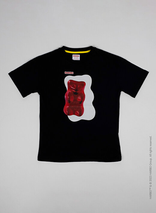 Haribo Baskılı Siyah Erkek Çocuk T-Shirt HRBTXT010 3