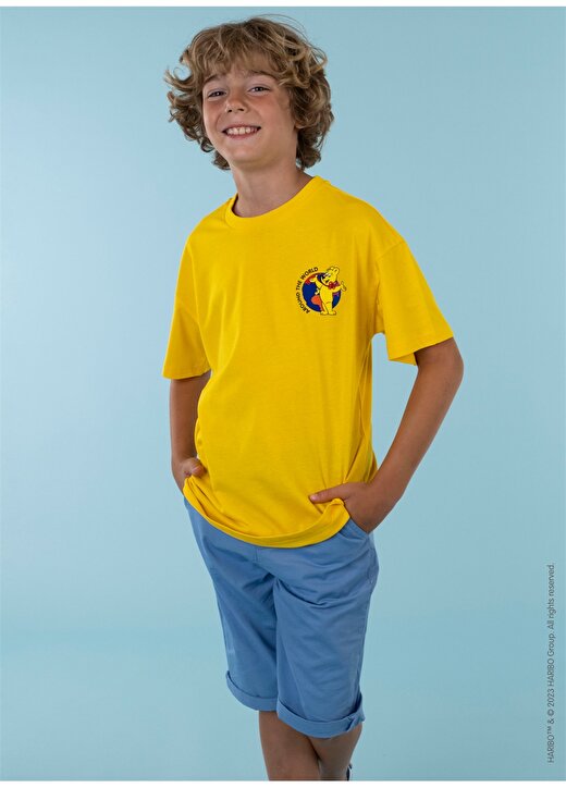 Haribo Baskılı Sarı Kız Çocuk T-Shirt HRBTXT100 2