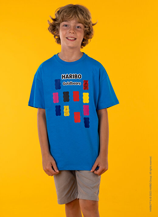 Haribo Baskılı Lacivert Erkek Çocuk T-Shirt HRBTXT008 1