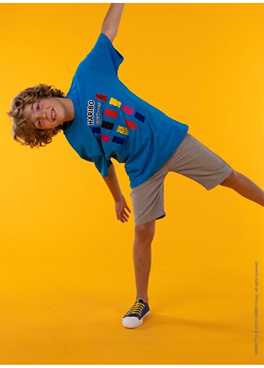 Haribo Baskılı Lacivert Erkek Çocuk T-Shirt HRBTXT008 2