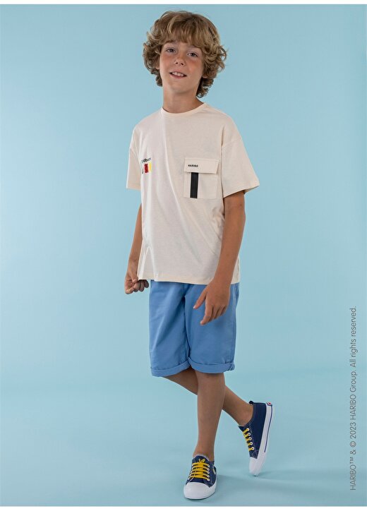 Haribo Baskılı Krem Erkek Çocuk T-Shirt HRBTXT004 2