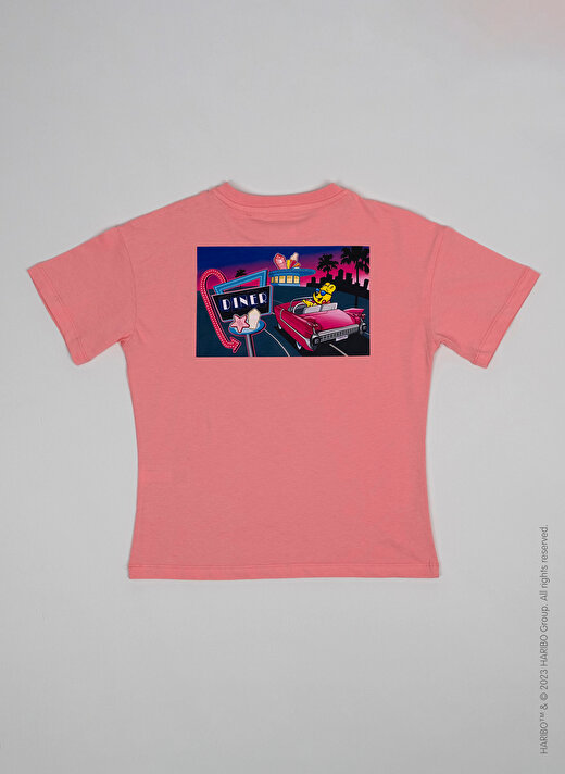 Haribo Baskılı Pembe Kız Çocuk T-Shirt HRBTXT007 3