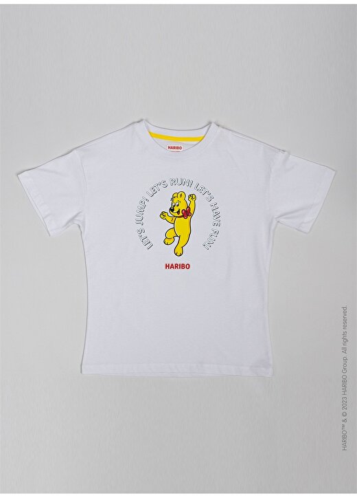Haribo Baskılı Beyaz Erkek Çocuk T-Shirt HRBTXT101 2