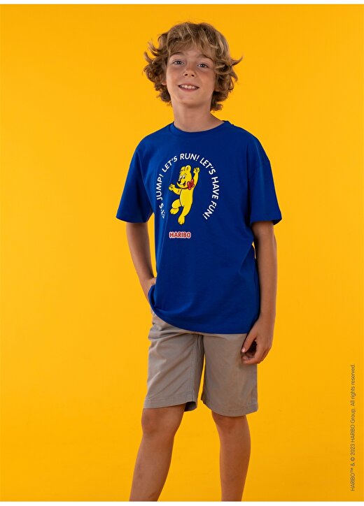 Haribo Baskılı Lacivert Erkek Çocuk T-Shirt HRBTXT101 2