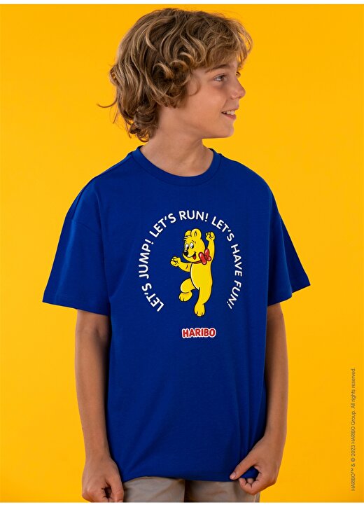 Haribo Baskılı Lacivert Erkek Çocuk T-Shirt HRBTXT101 4
