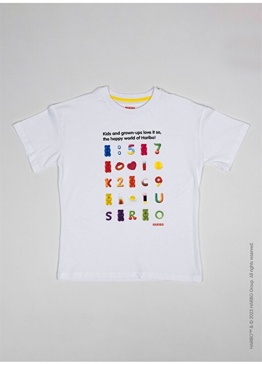 Haribo Baskılı Beyaz Erkek Çocuk T-Shirt HRBTXT105 2