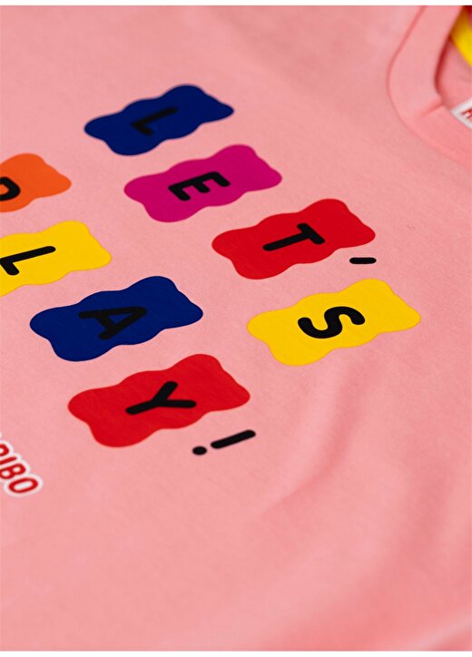 Haribo Baskılı Pembe Kız Çocuk T-Shirt HRBTXT104 4