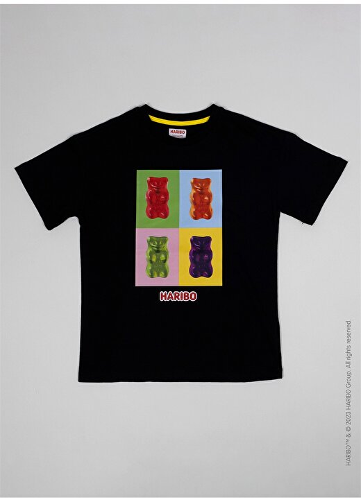 Haribo Baskılı Siyah Erkek Çocuk T-Shirt HRBTXT011 4