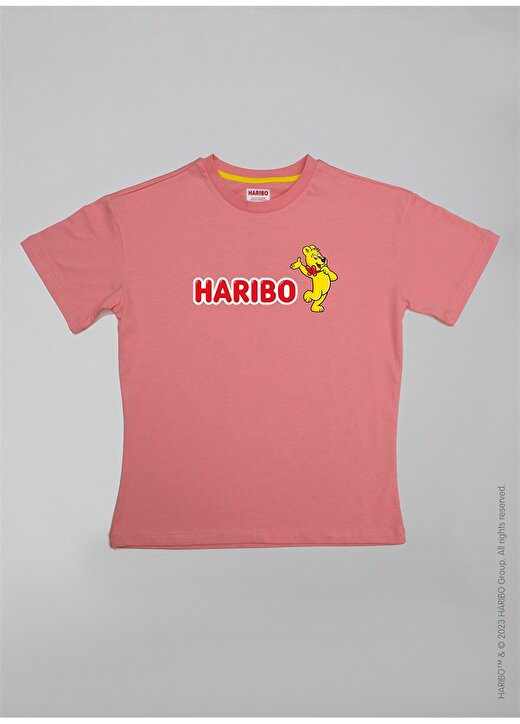 Haribo Baskılı Pembe Kız Çocuk T-Shirt HRBTXT106 2