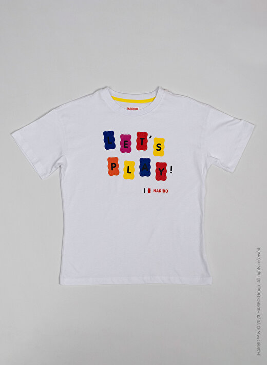 Haribo Baskılı Beyaz Erkek Çocuk T-Shirt HRBTXT104 3