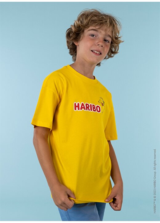 Haribo Baskılı Sarı Erkek Çocuk T-Shirt HRBTXT106 2