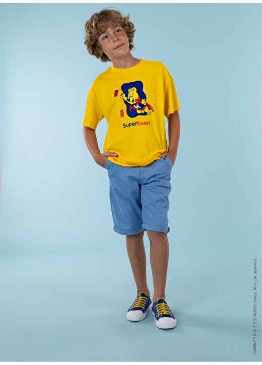 Haribo Baskılı Sarı Erkek Çocuk T-Shirt HRBTXT108 1