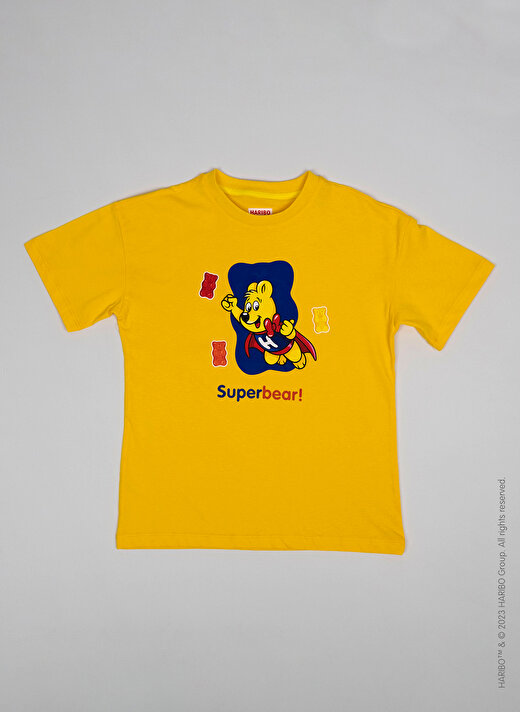 Haribo Baskılı Sarı Erkek Çocuk T-Shirt HRBTXT108 3