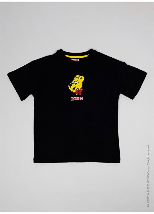 Haribo Baskılı Siyah Erkek Çocuk T-Shirt HRBTXT109 4