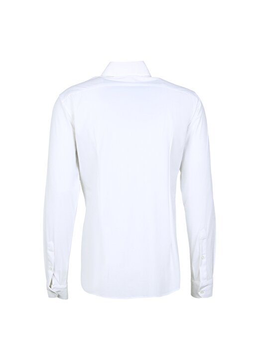AT.P.CO Slim Fit Düğmeli Yaka Beyaz Erkek Gömlek A266CARLST98- 2