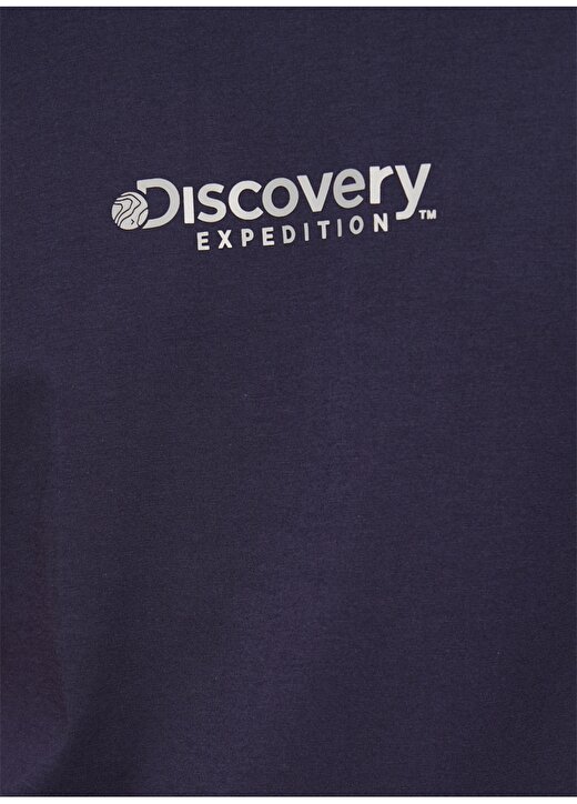 Discovery Expedition Lacivert Erkek Bisiklet Yaka Baskılı T-Shirt D3WM-TST5 4