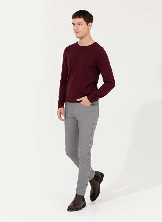 Pierre Cardin Normal Bel Normal Paça Slim Fit Gri Erkek Pantolon SIESTA 3