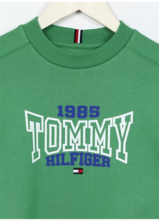 Tommy Hilfiger Yeşil Erkek Çocuk Bisiklet Yaka Uzun Kollu Sweatshirt KB0KB08301 3
