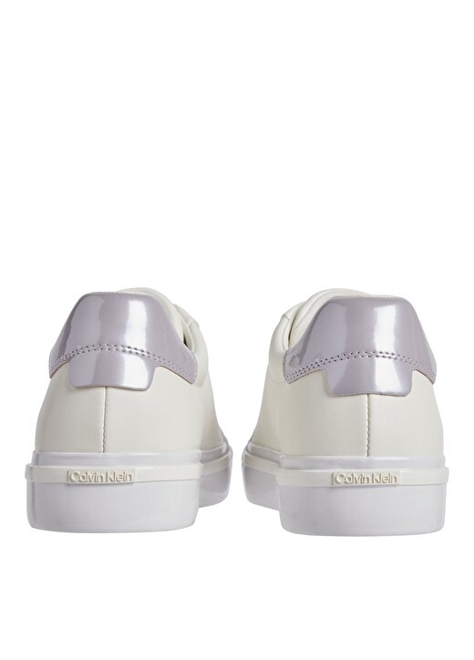 Calvin Klein Beyaz Kadın Deri Sneaker HW0HW015910K6 4
