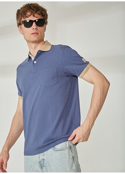 Murphy&Nye Düz İndigo Erkek Polo T-Shirt INBOARD POLO T-SHIRT 1