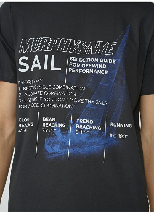 Murphy&Nye Bisiklet Yaka Düz Siyah Erkek T-Shirt RIG T-SHIRT 4
