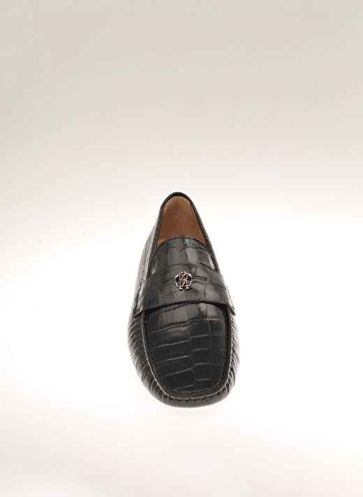 Roberto Cavalli Deri Siyah Erkek Günlük Ayakkabı 18755 4