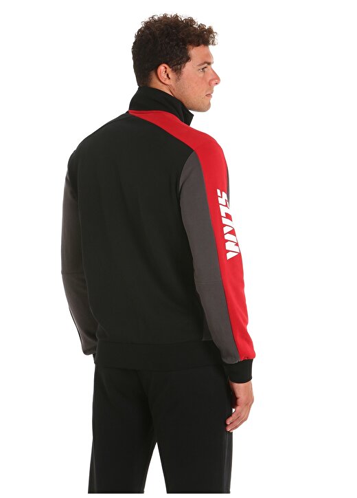 Slam Siyah - Gri - Kırmızı Erkek Dik Yaka Regular Fit Sweatshirt A106001S00_DECK ZIP 3