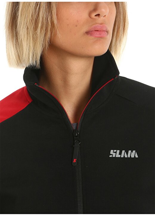 Slam Siyah - Gri - Kırmızı Kadın Dik Yaka Regular Fit Sweatshirt A906001S00_DECK WS ZIP 4