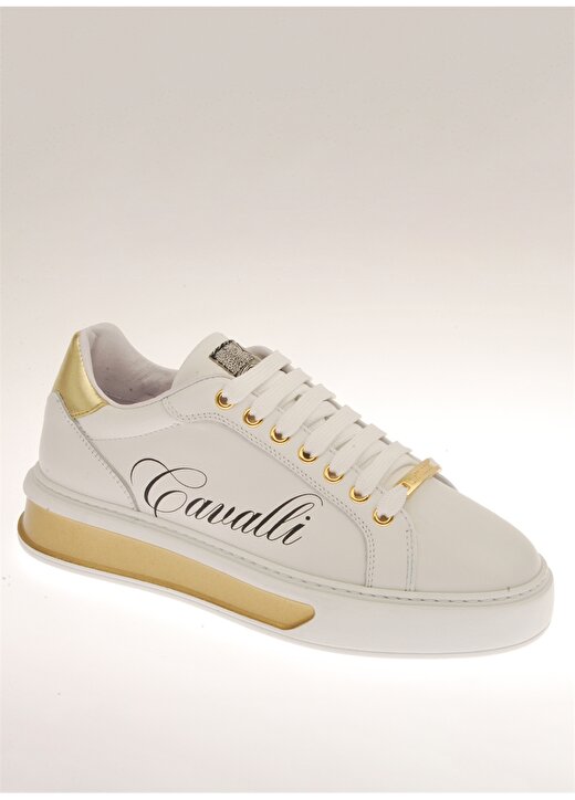 Roberto Cavalli Beyaz Kadın Deri Sneaker 18631 3