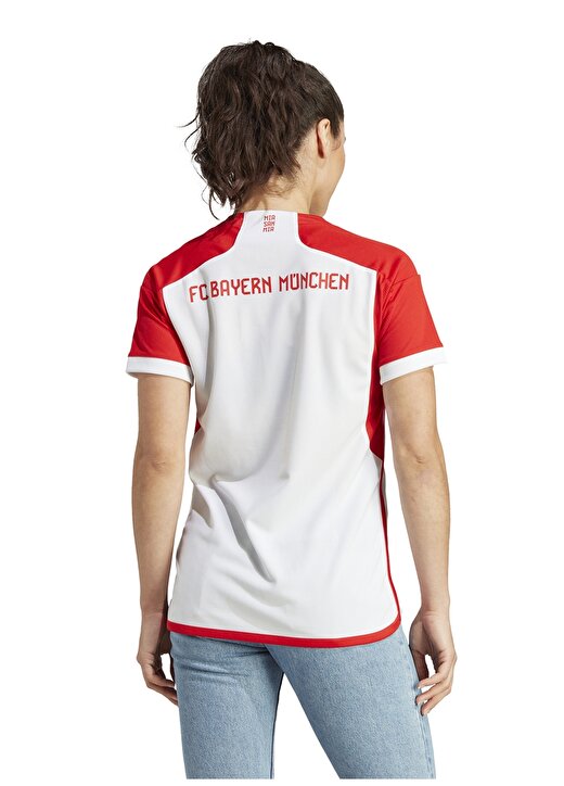 Adidas Beyaz - Kırmızı Kadın Bayern Münih Forma IB1478-FC 4