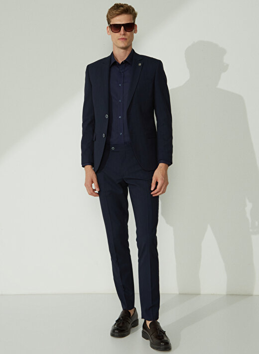 Pierre Cardin Normal Bel Extra Slim Lacivert Erkek Takım Elbise N00090/EXT 1