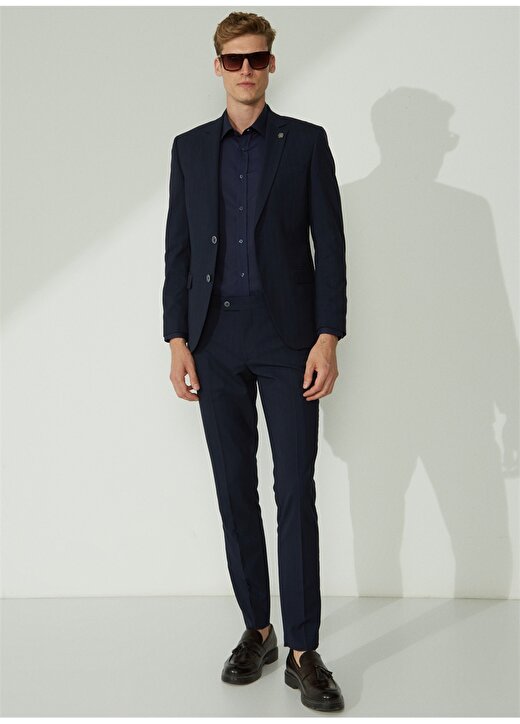 Pierre Cardin Normal Bel Extra Slim Lacivert Erkek Takım Elbise N00090/EXT 1