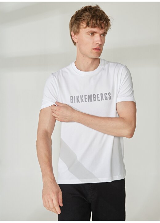 Bikkembergs Beyaz Erkek T-Shirt C 4 101 2S 1