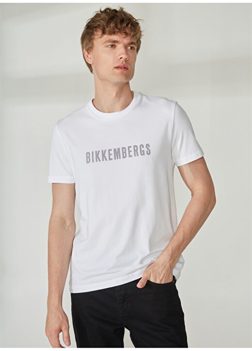 Bikkembergs Beyaz Erkek T-Shirt C 4 101 2S 3