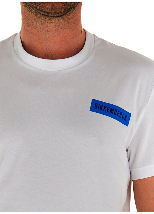 Bikkembergs Beyaz Erkek T-Shirt C 4 101 3G 2