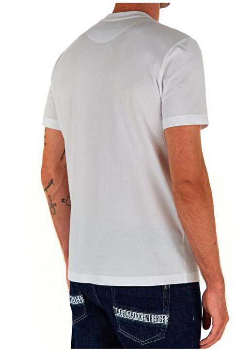 Bikkembergs Beyaz Erkek T-Shirt C 4 101 3G 3