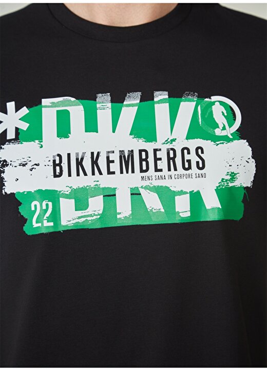 Bikkembergs Siyah Erkek T-Shirt C 4 101 3G 4