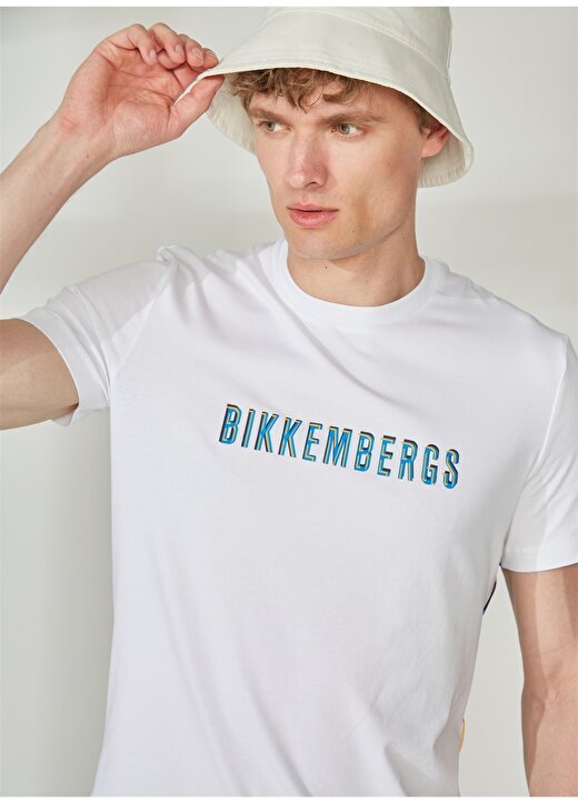 Bikkembergs Beyaz Erkek T-Shirt C 4 101 3H 1